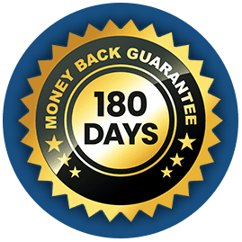 180 days money-back guarantee